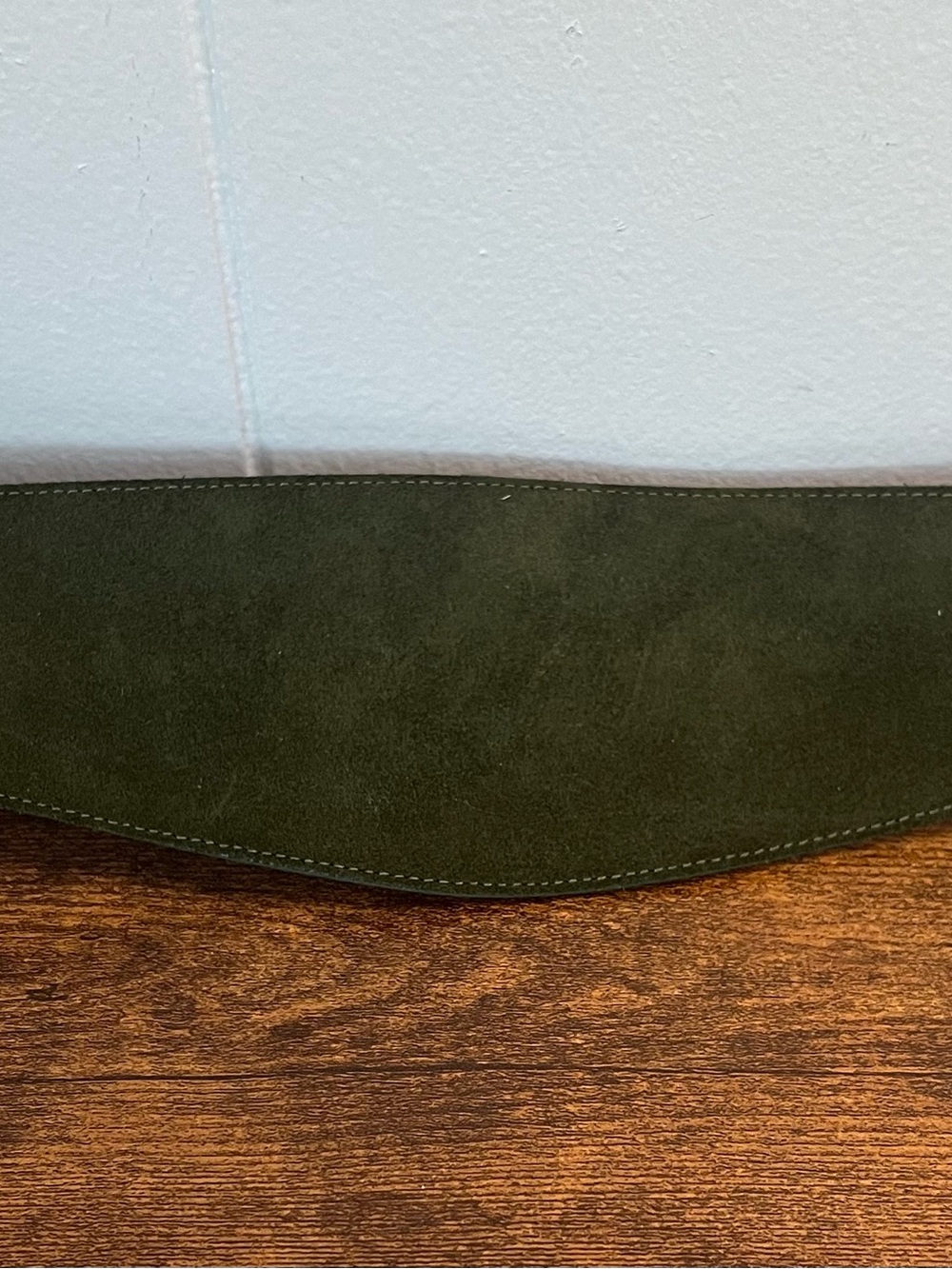 Vintage leather belt, suede, back closure, EUC, size medium/large